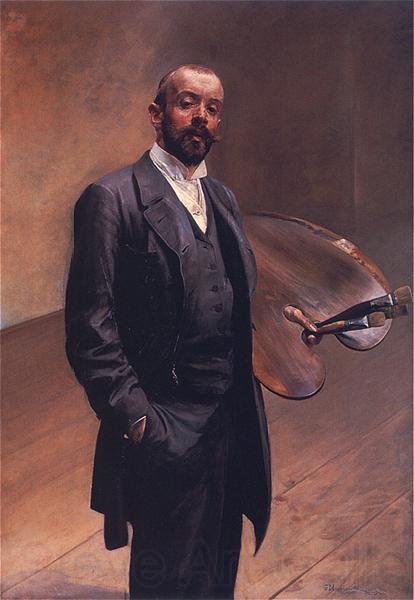 Jacek Malczewski Self portrait with a palette Spain oil painting art
